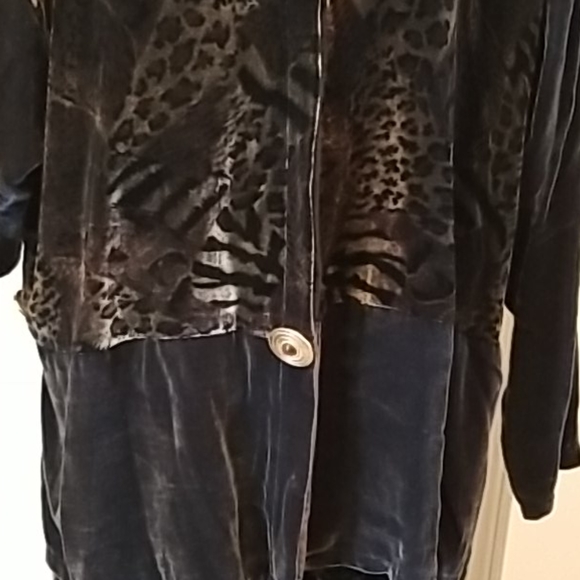 NWOT Animal Print, Velvet Top and Skirt - Picture 4 of 7